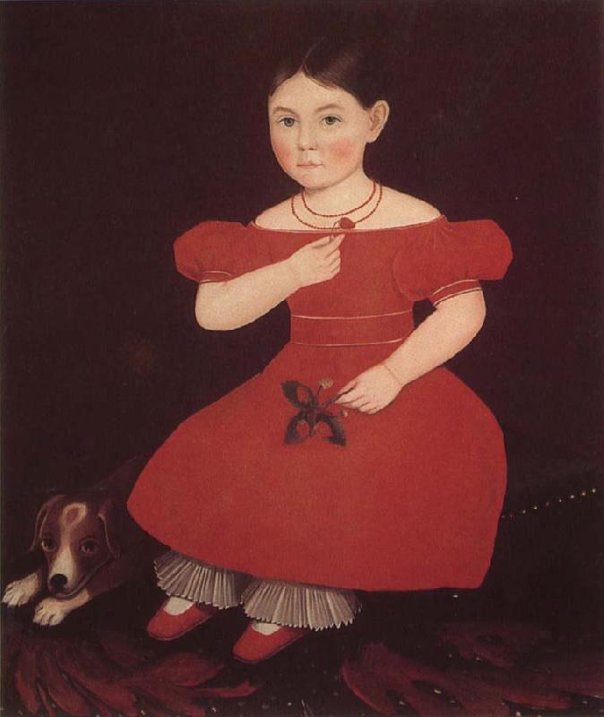 Amy Philip The Girl wear the red dressi oil painting image